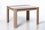 Nico stalas 120 cm, su keičiamu stalviršiu balta/juoda, Sonoma oak
