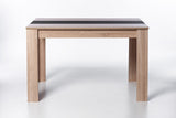 Nico stalas 120 cm, su keičiamu stalviršiu balta/juoda, Sonoma oak